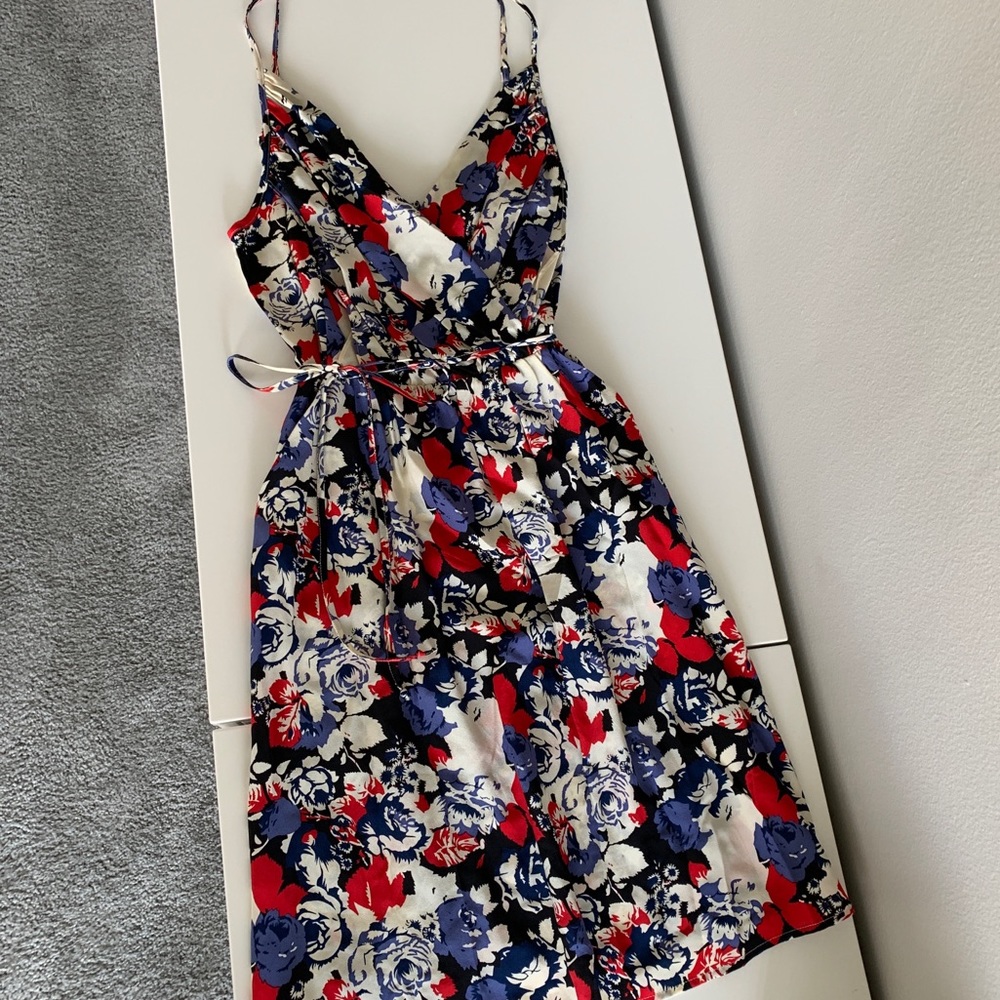 Yumi Kim Sweetheart Neckline Wrap Silk Dress